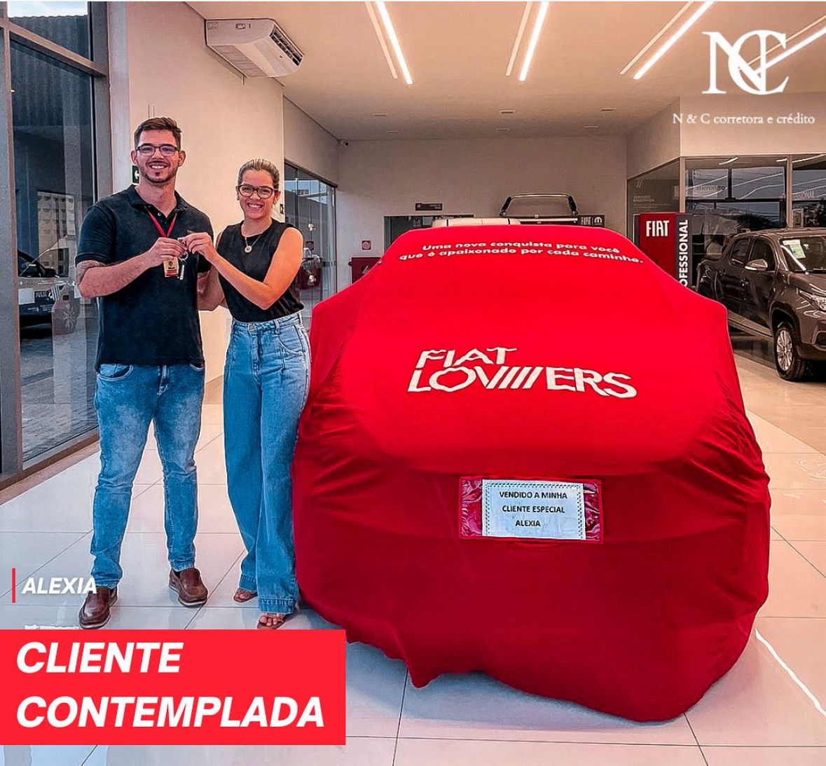 Alexia - Cliente Contemplada com Fiat novo