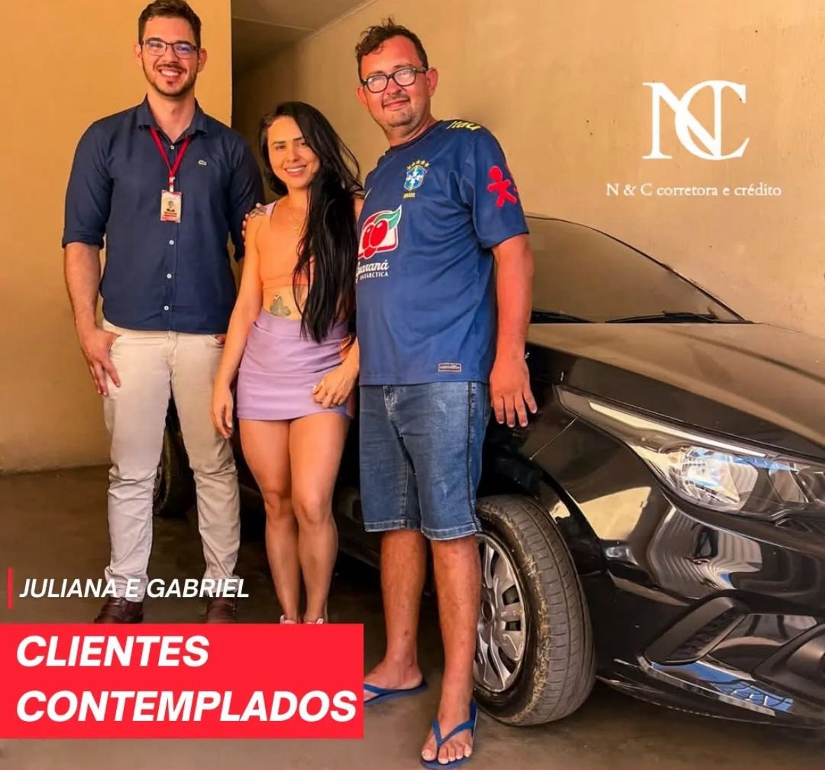 Juliana e Gabriel - Clientes Contemplados com carro novo